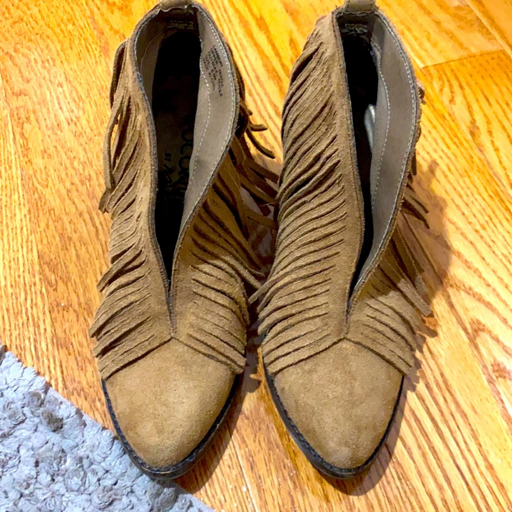 Fringe booties